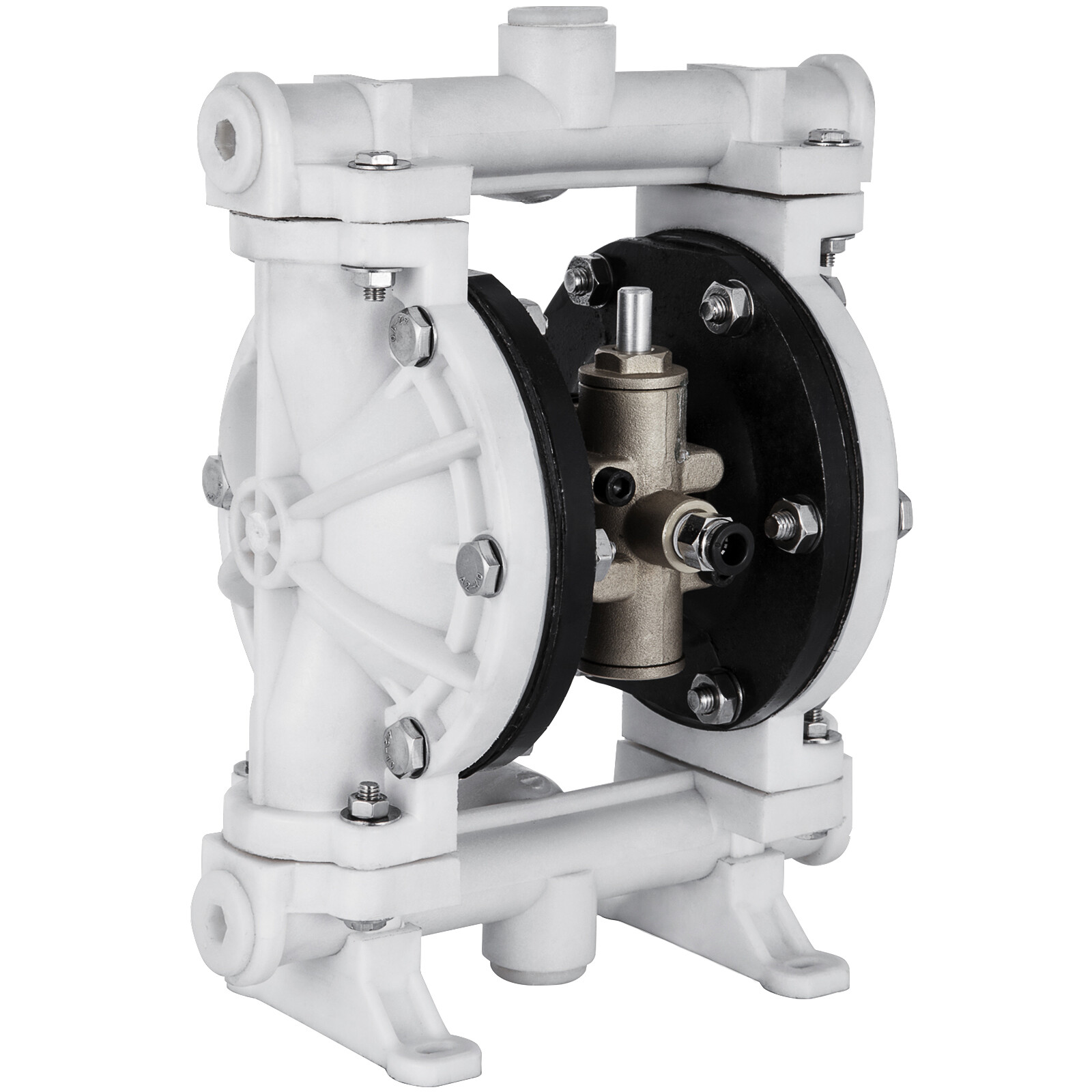 VEVOR Air-Operated Double Diaphragm Pump 2.5GPM 1/2″ Inlet Outlet Polypropylene
