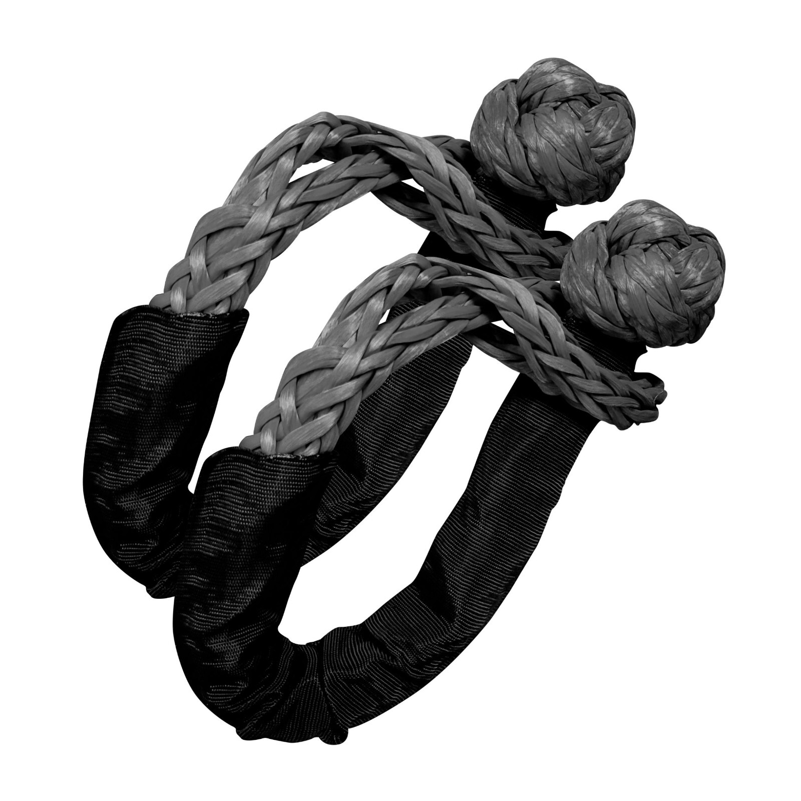 2 PC 1/2» x 22» Synthetic Soft Shackle Tow Rope Recovery Strap 37,400LBS