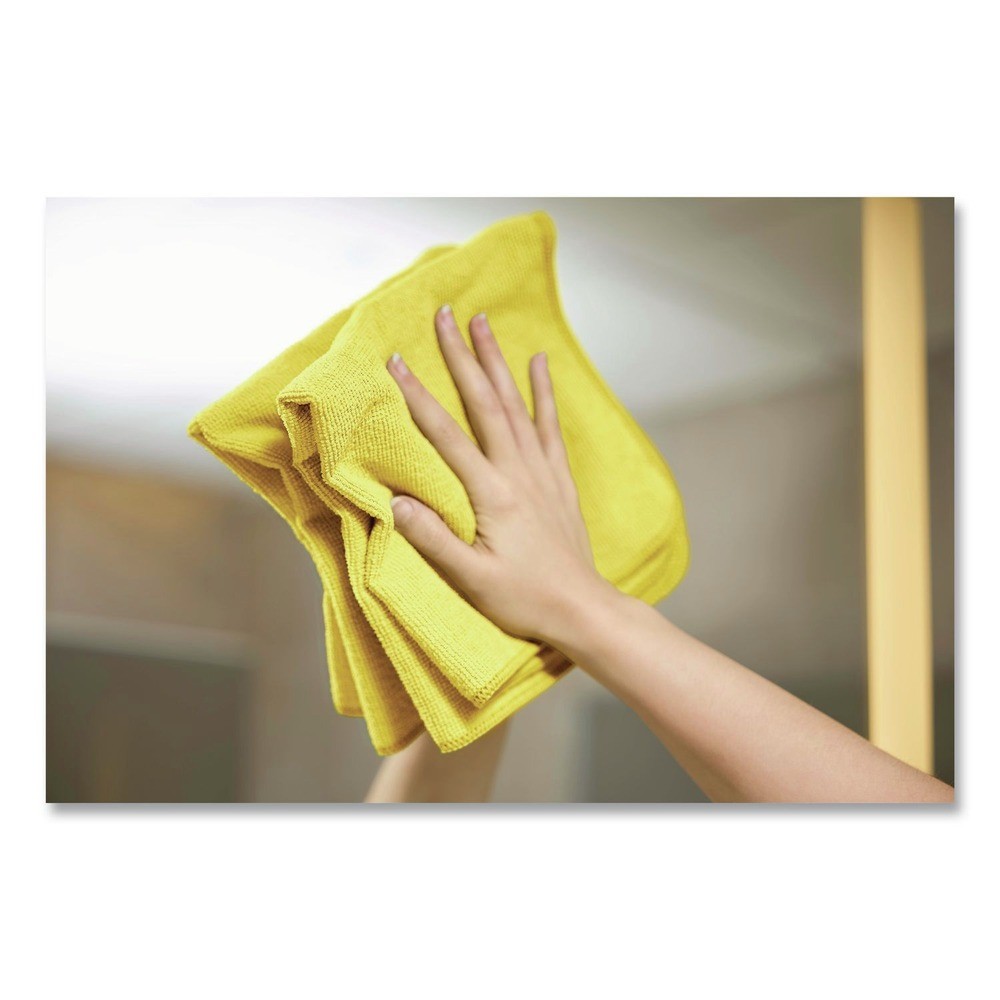 Rubbermaid Commercial 1820580 12″ x 12″ Microfiber Cloths – Yellow (24/PK) New