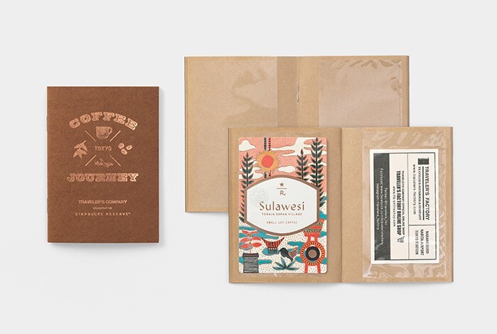 TRAVELER’S notebook Starbucks Reserve Roastery Camel passport size Set of 8