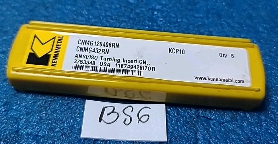 KENNAMETAL CNMG120408RN CNMG432RN KCP10 INSERTS 5 PCS