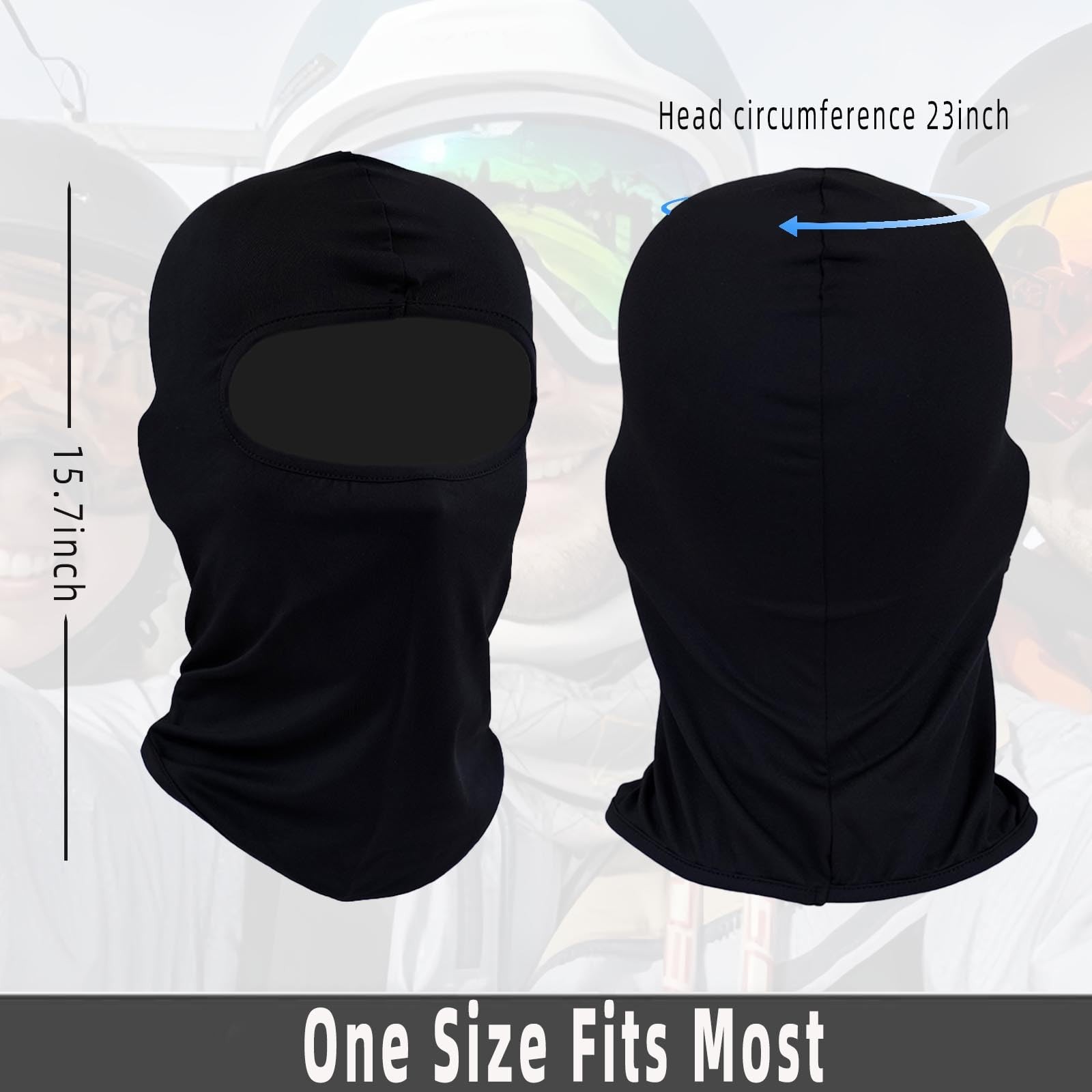 Ezovino 4 Pack Balaclava Ski Face Mask for Men One Size, Multicoloured 01