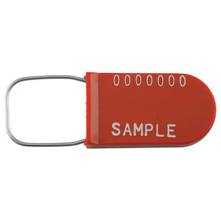 Tydenbrooks 1069498 Padlock Seal, Plastic With Wire Hasp, Hdpe, Pk100