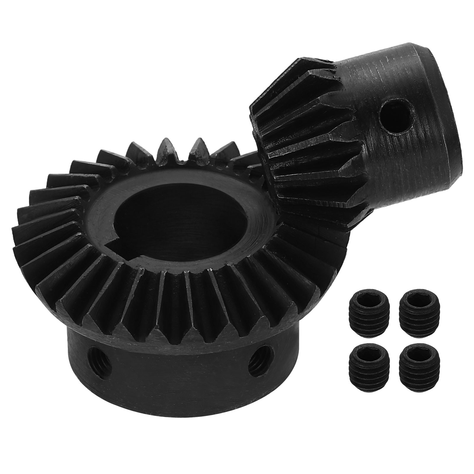 2Pcs Tapered Bevel Gear Set, 1.5 m 1:2 (15T/30T) Bevel Gears(5/17mm Shaft Hole)