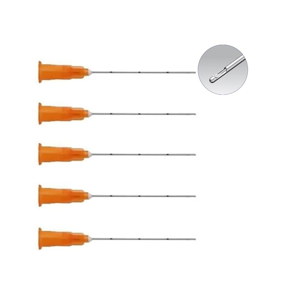 5pcs Professional Disposable Blunt Tips for Safe Face Lifting – 25g-38mm Gauge