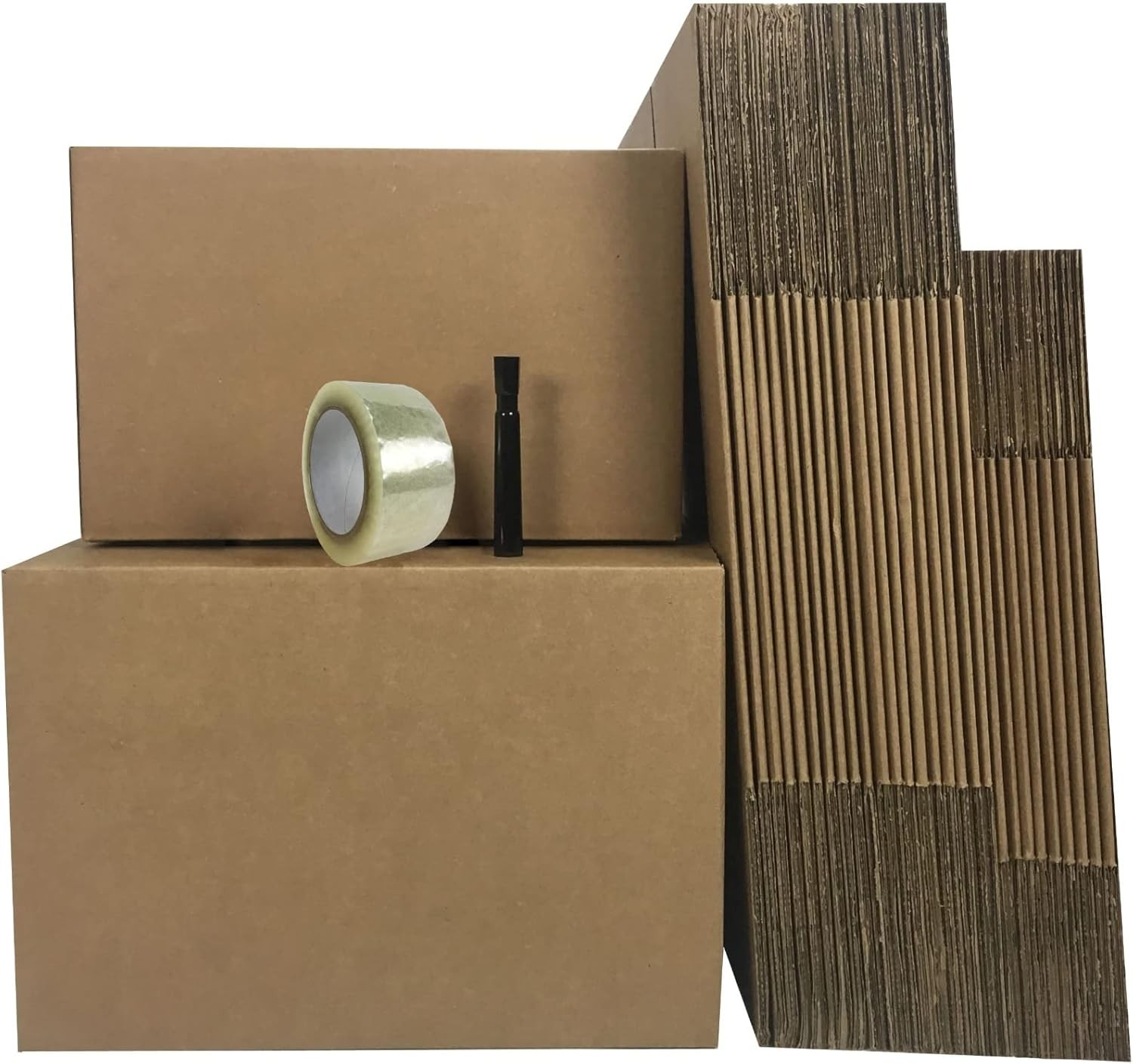 2 Room Economy Kit- 30 Moving Boxes, Bubble Roll, & Packing Tape