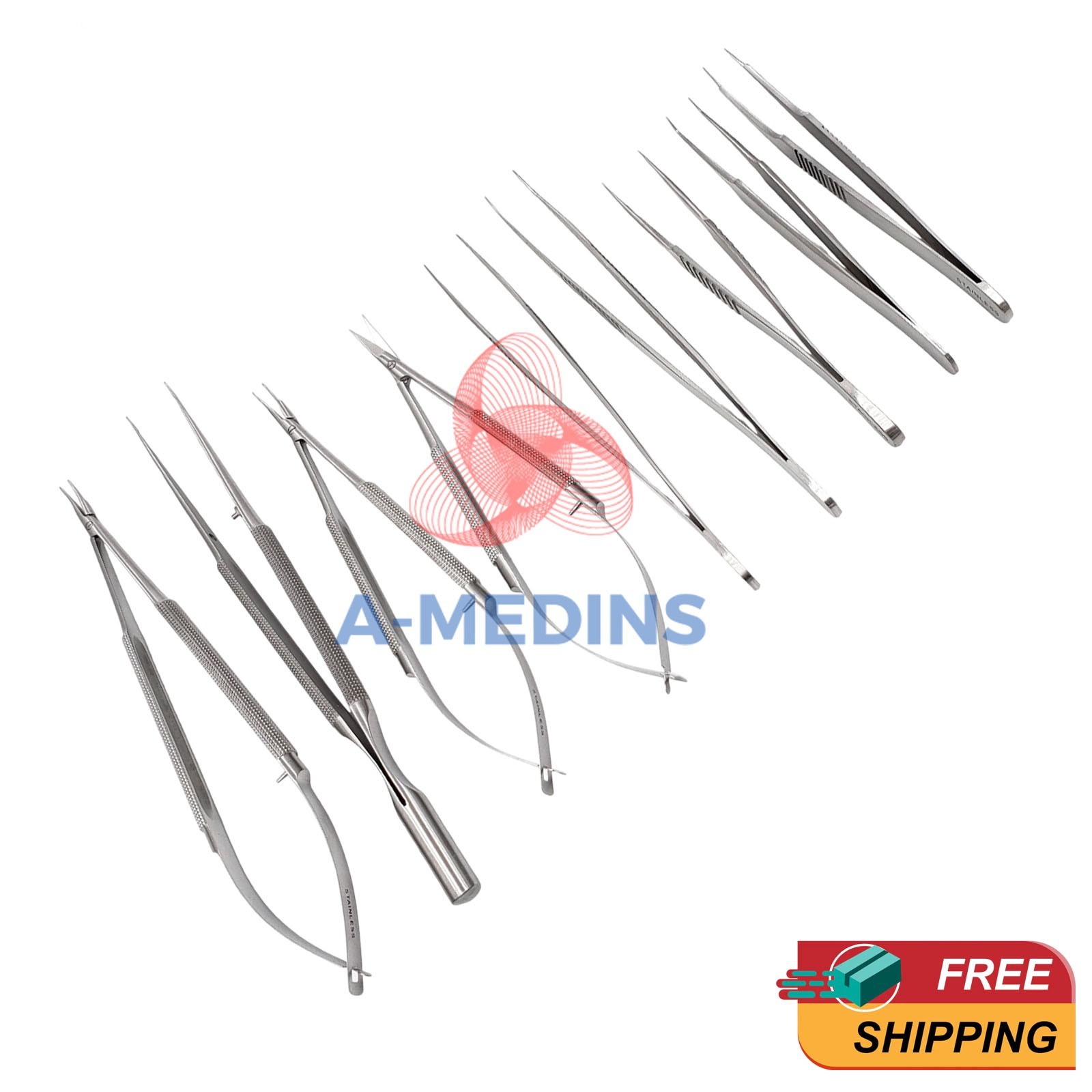 Micro Surgical Instruments Set Micro Surgery Set with free stainless steel box