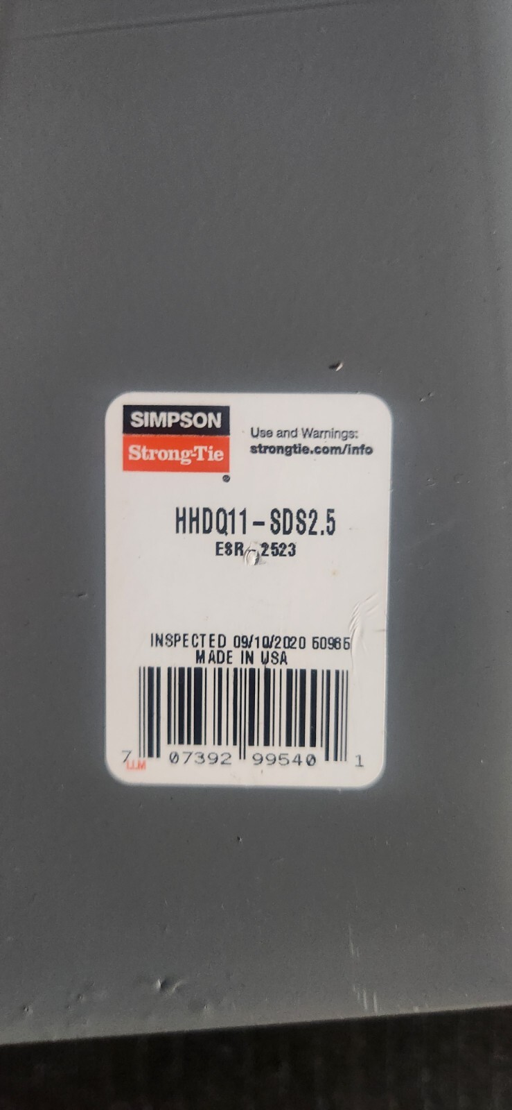 Simpson Strong-Tie HHDQ11-SDS2.5 15-1/8-Inch Holdown With Screws