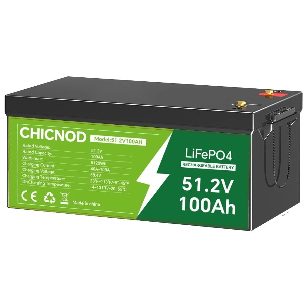 48V 100Ah LiFePO4 Lithium Battery Built-in 200A BMS 54.8V Battery For Golf Carts