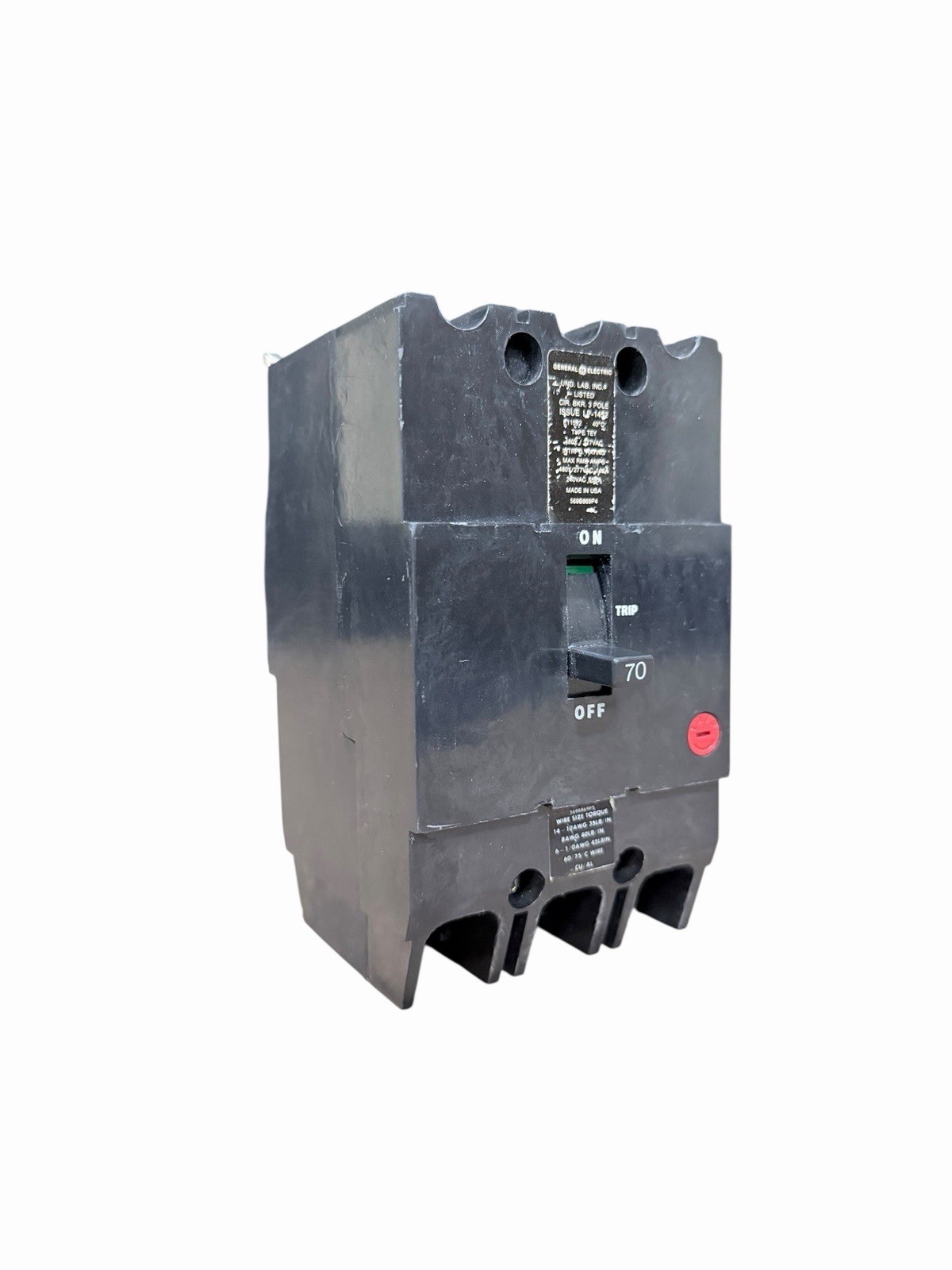 GE TEY370 U 70A 480V 3P USED