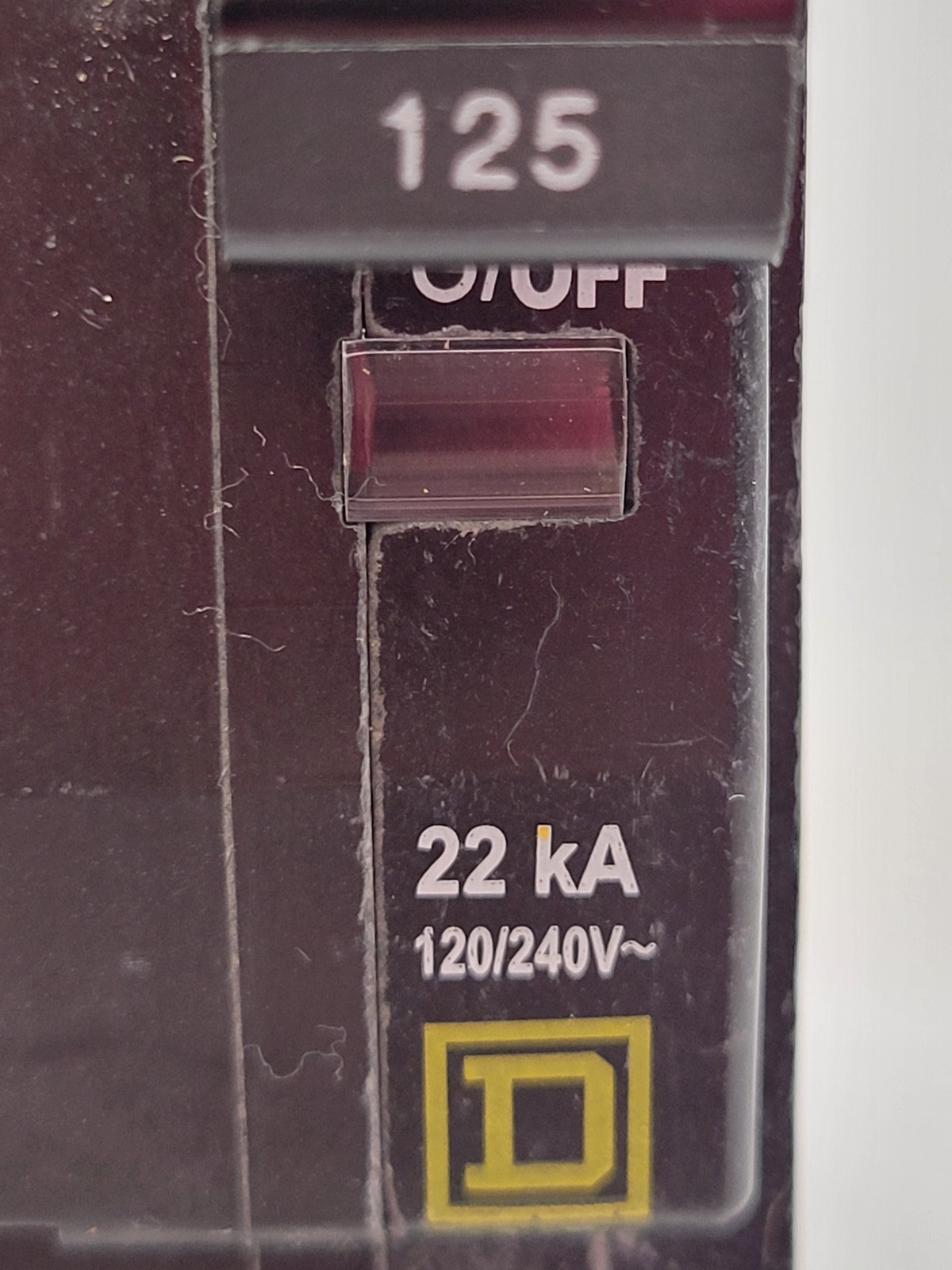 Square D QOB2125VH Bolt-On Circuit Breaker 125A 120/240V 2P 1PH QOB 22kA
