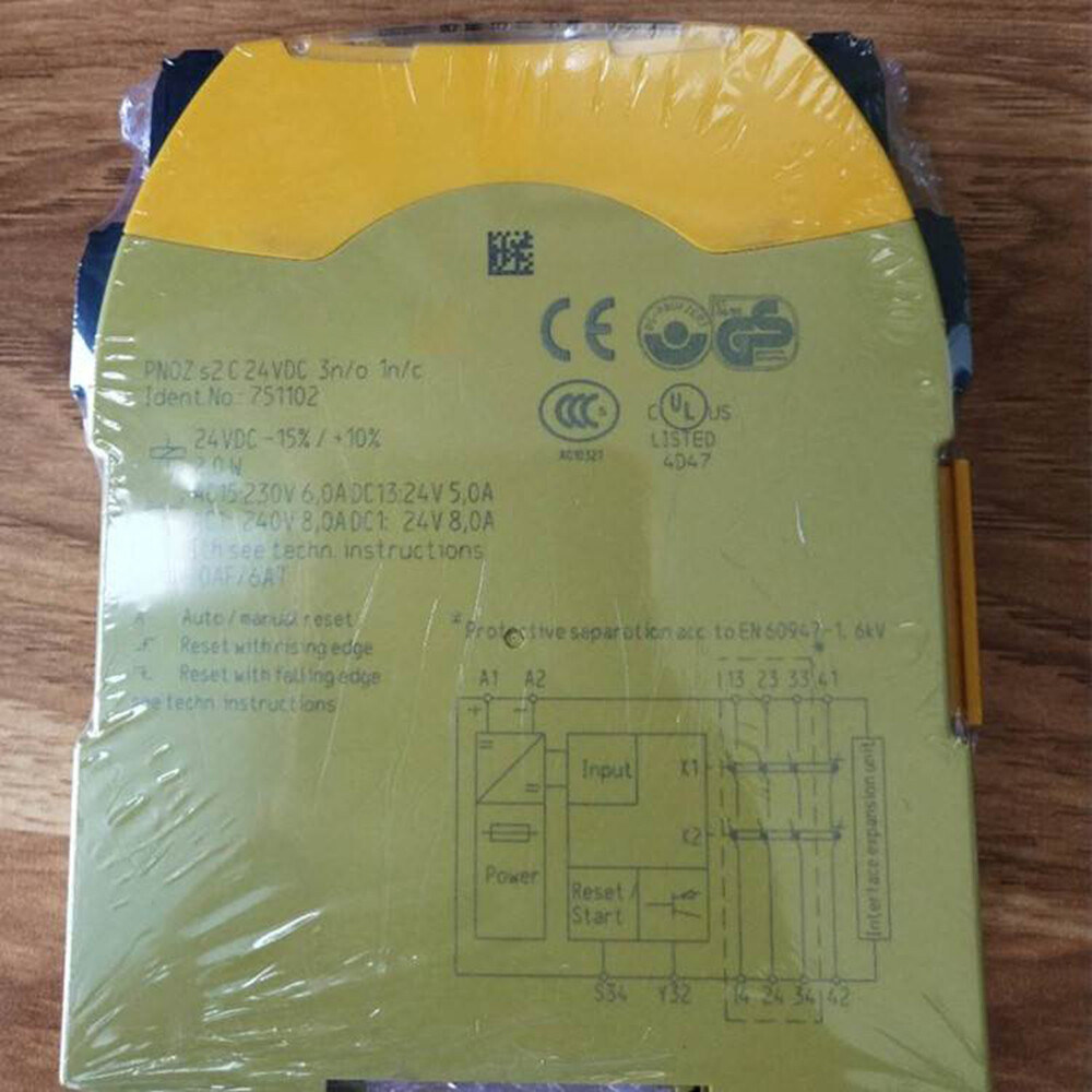 Safety Relay for pilz 751102 PNOZ s2 C 24VDC 3 n/o 1 n/c