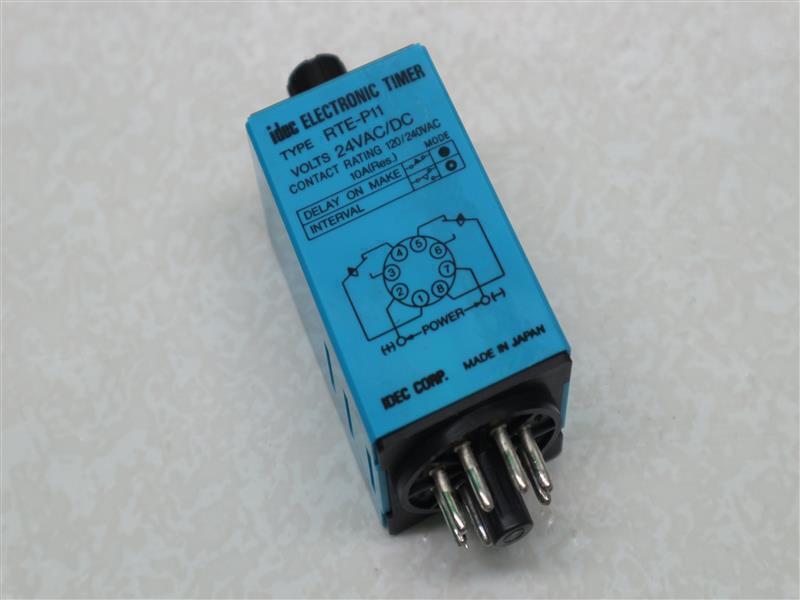 Idec RTE RTE-P11 RTEP11 Electronic Timer 24VAC/DC 120/240VAC 10A(RES.)