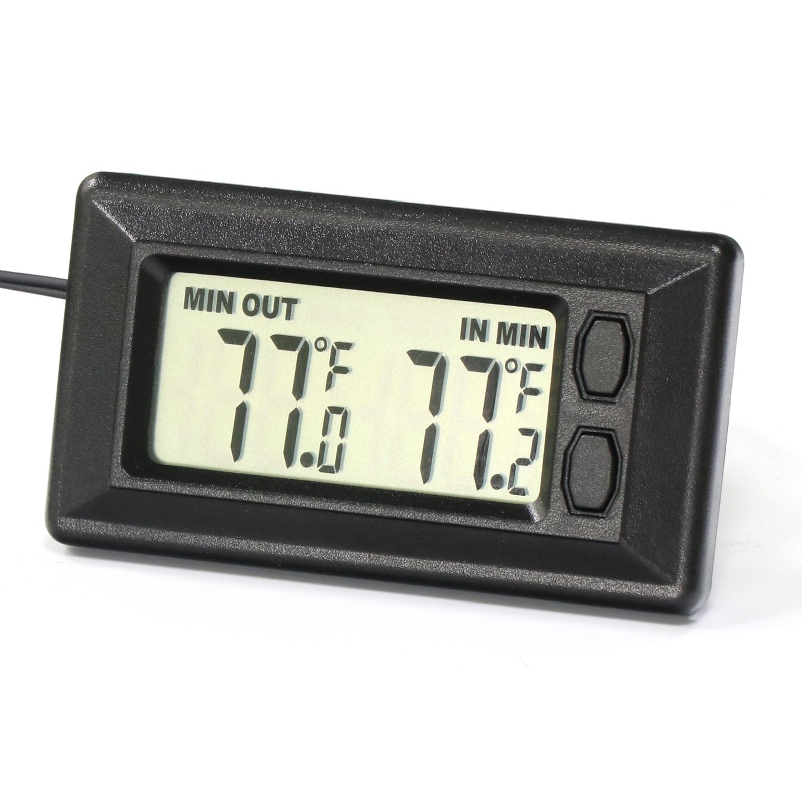 Digital Car Thermometer for Interior Exterior Use, Dual Display Function