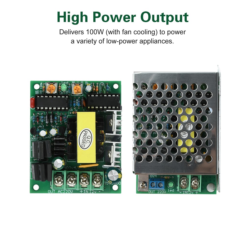 DC 12-14.5V to AC 220V Inverter Module 50-100W DC-AC Step-Up Transformer Module