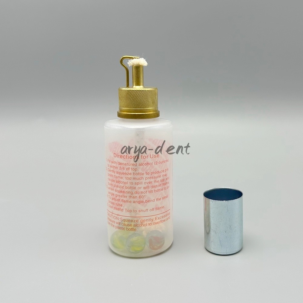 Dental Lab Alcohol Burner Lamp Torch Flame Bottle Metal Plastic Nozzle