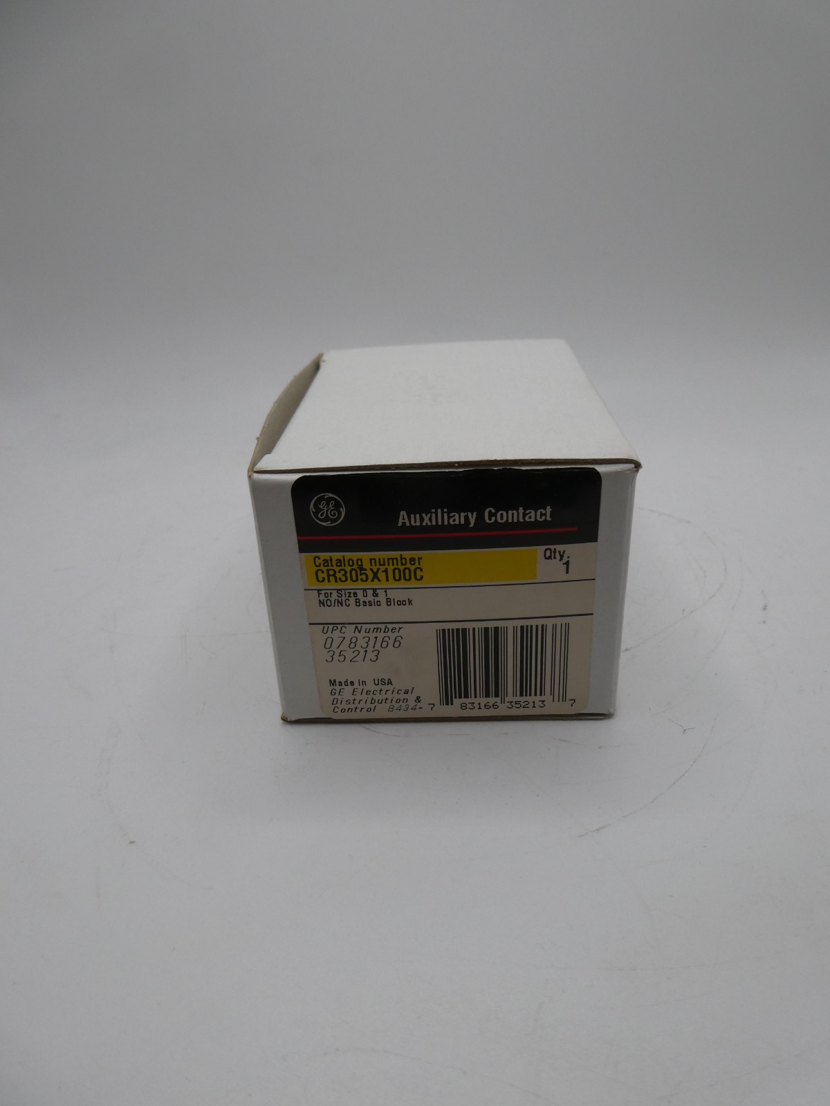 GENERAL ELECTRIC CR305X100C AUXILIARY CONTACT KIT NEMA SIZE 0 & 1 «NIB»