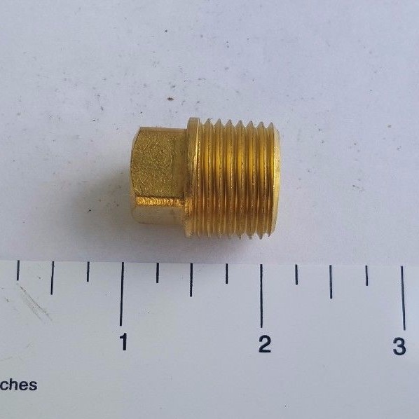 25) 1/2″ MALE NPT PIPE PLUG, SQUARE HEAD, LEAD FREE BRASS, FUEL OIL GAS WATER