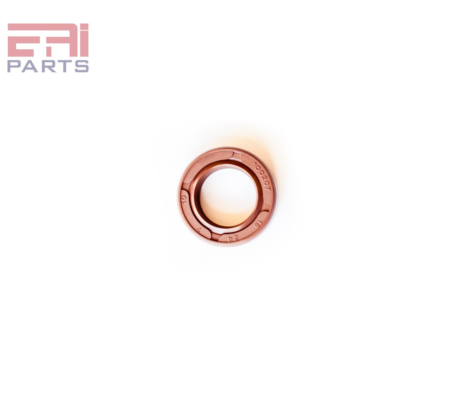 EAI 16x28x7mm FPM/FKM Oil Shaft Rotary Seal w/ Stainless Steel Spring Dbl Lip
