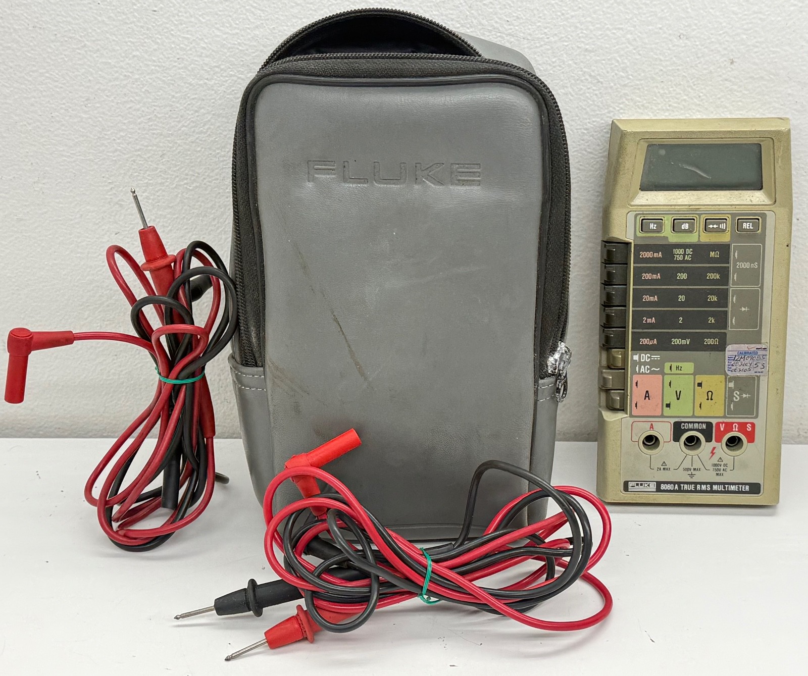 Vintage Fluke 8060A True RMS Digital Multimeter + Leads & Bag UNTESTED