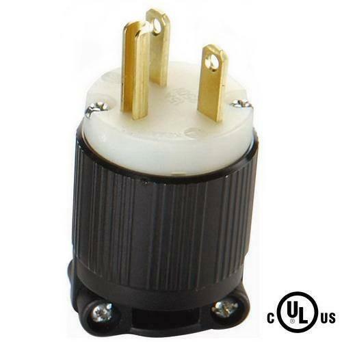 OCSParts 6-15P Grounding Plug, 15A 250V AC, 2 Pole 3 Wire, cUL Listed, NEMA 6-15