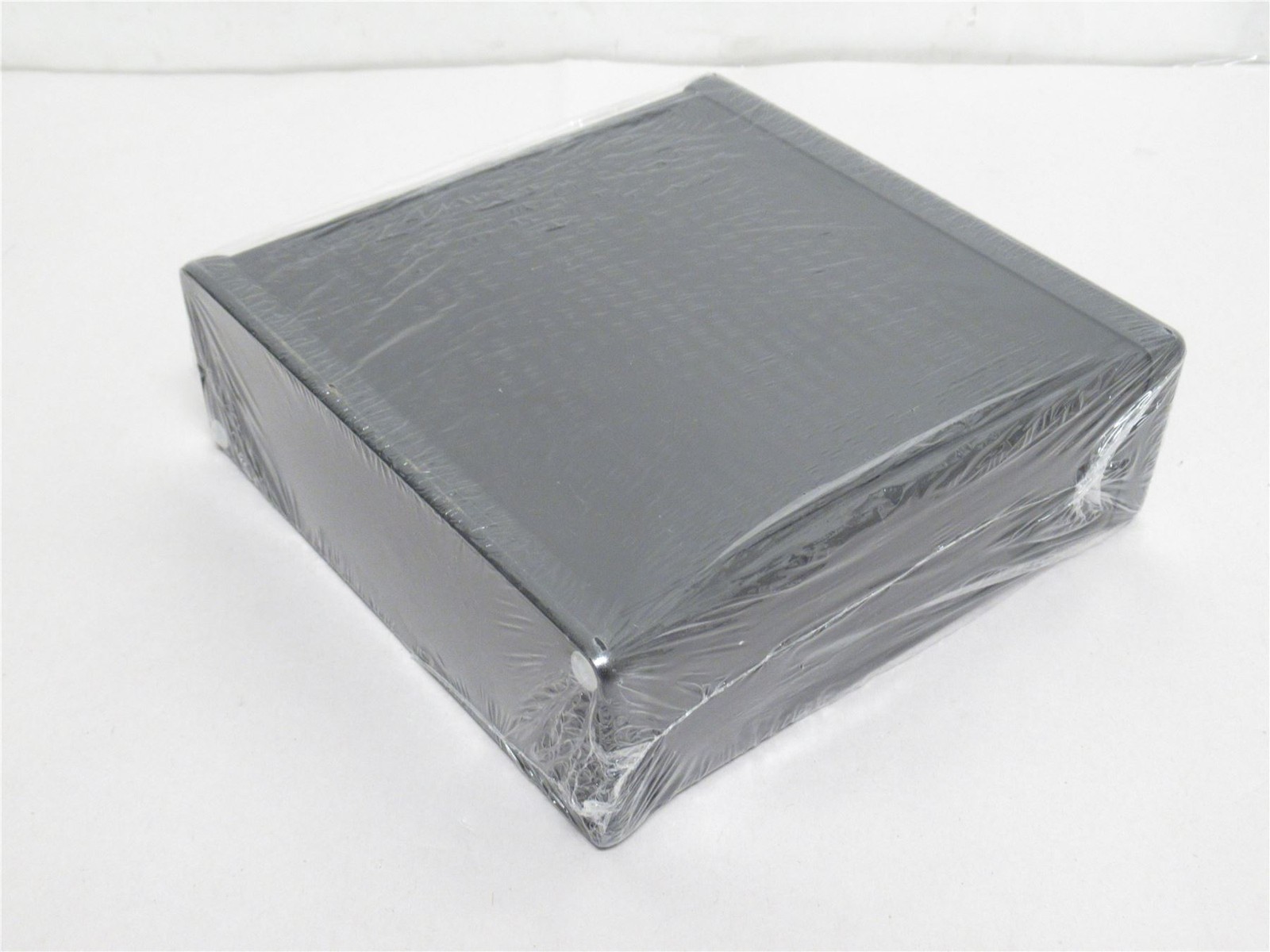 243455 New-No Box; Hammond 1455T1601BK Aluminum Black End Panel Box