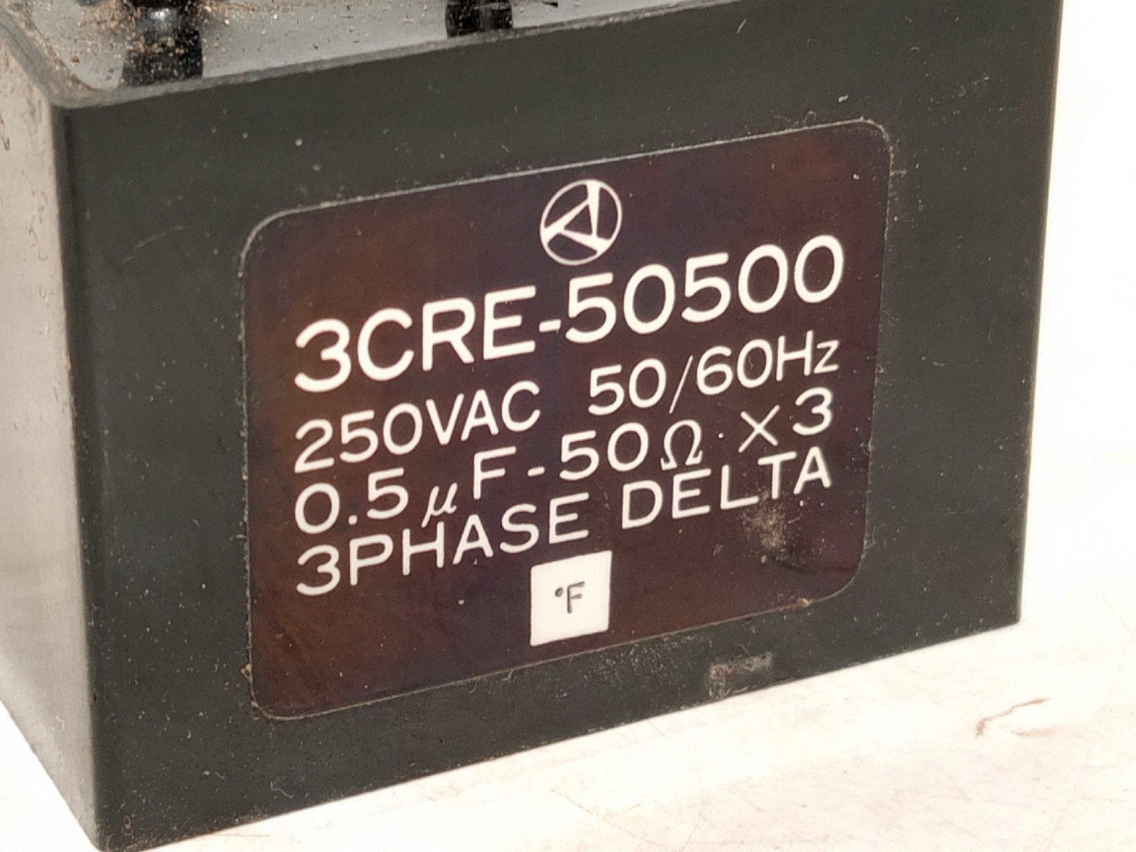 Lot of 7 Okaya 3CRE-50500 3-phase RC snubber delta 0.5uF 50ohm x3 250VAC 50/60Hz