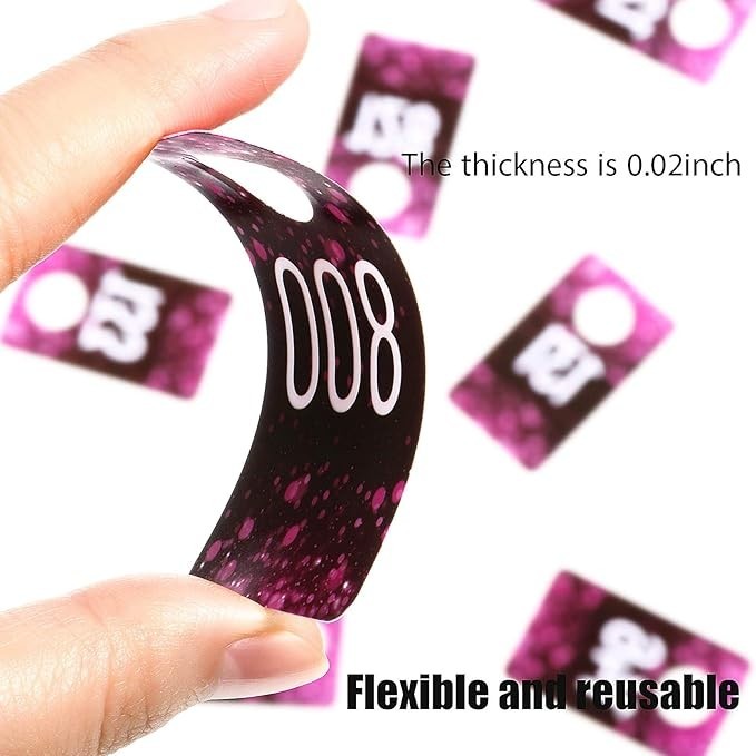 Live Plastic Number Tags Consecutive Reusable Coat Room Hanger Cards