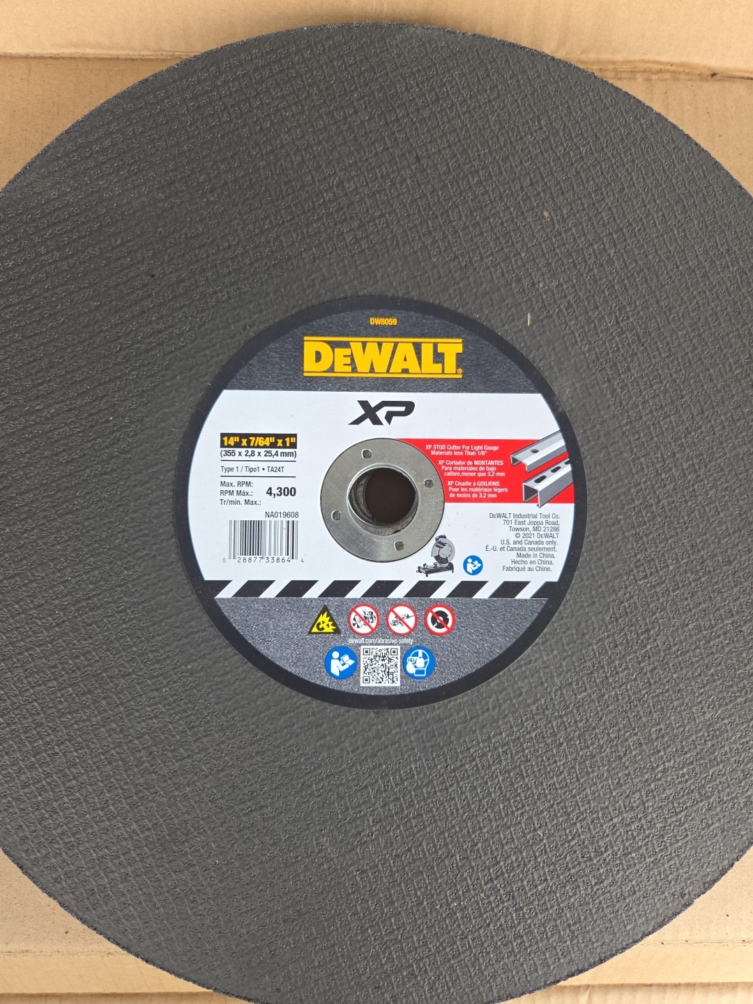 Dewalt Chop Saw Blades DW8059- 14″ X 7/64″ X 1″ 10 Pack