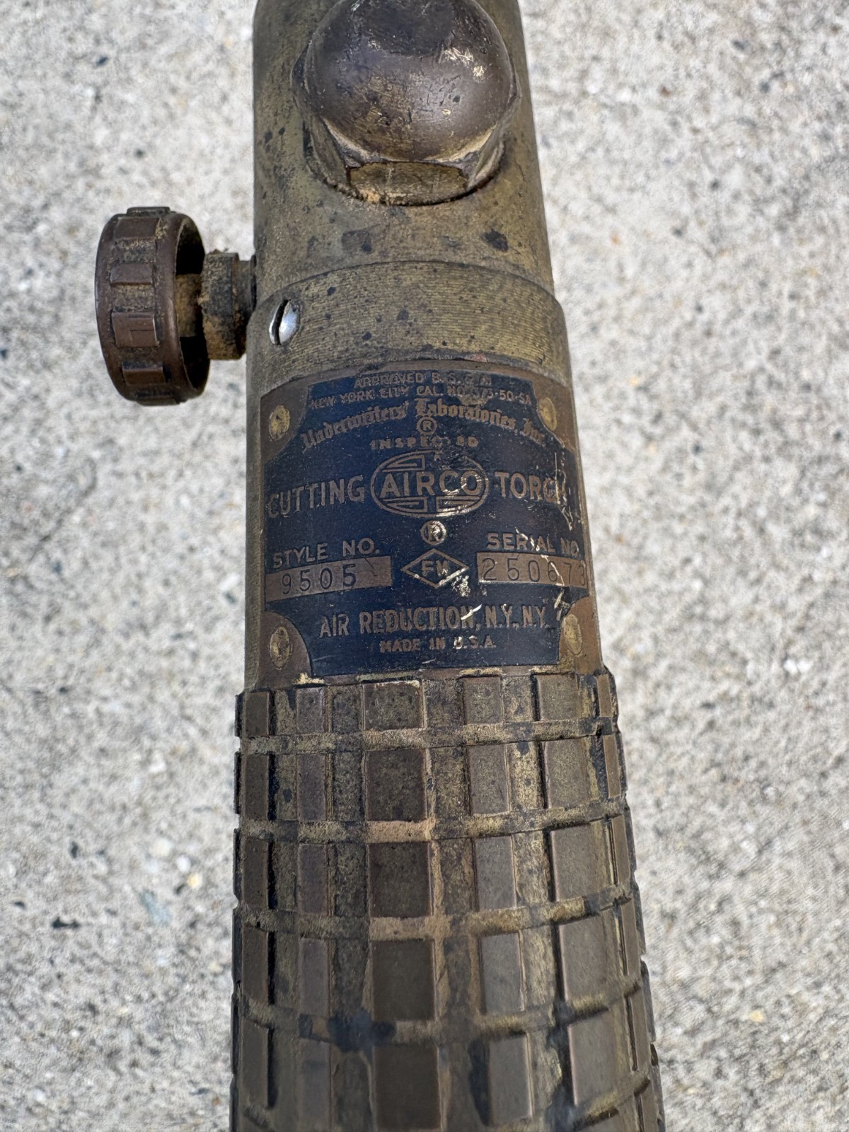 Vintage Airco Brass 20” Welding Cutting Torch Made in USA Model 9505
