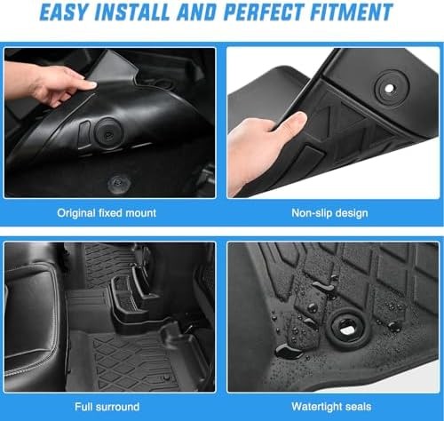 Nilight TPE Floor Mats for Toyota Camry 2015 2016 2017, All Weather Custom Fi…