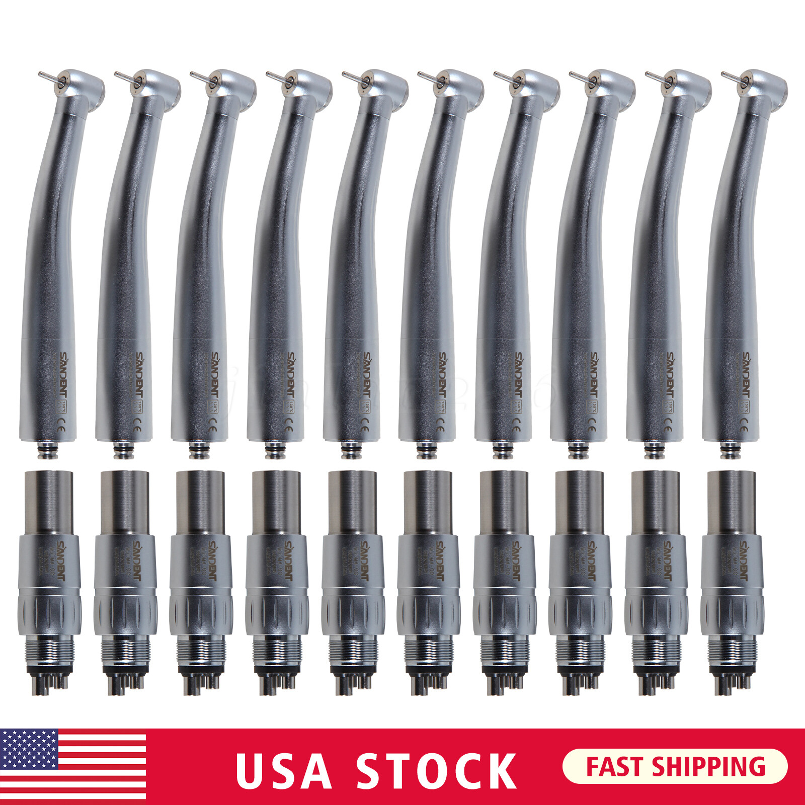1-10* NSK Style Dental High Speed Handpiece Turbine with 4 Holes Quick Coupler