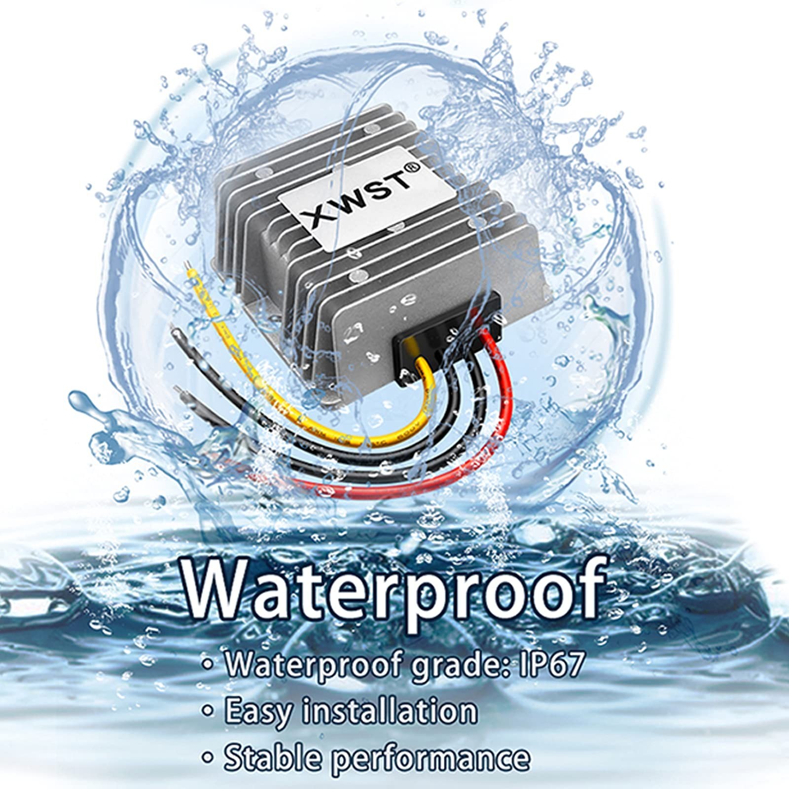 12V Voltage Regulator Converter 10A 120W Waterproof Boost Buck Module 9V-36V