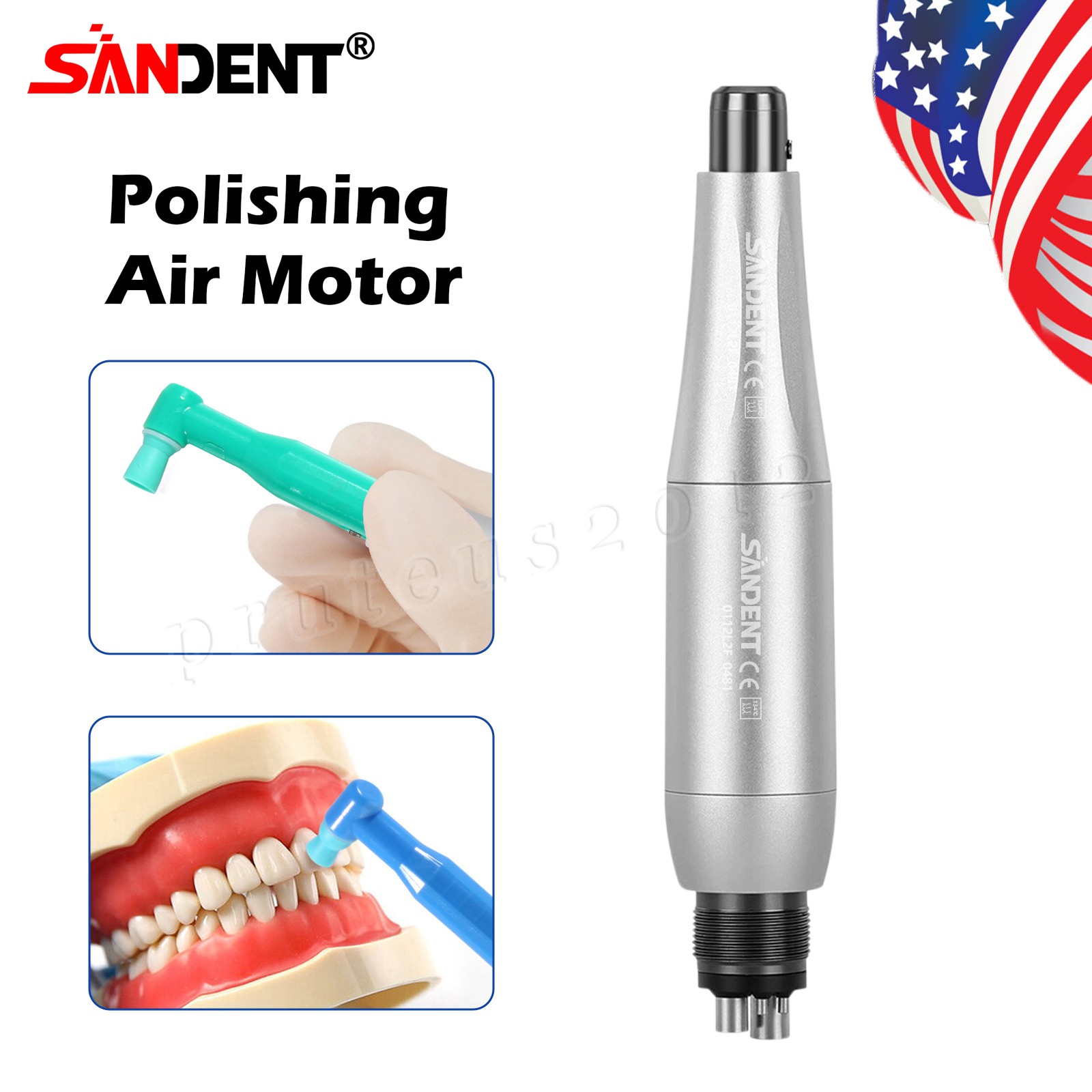 NSK Style Fiber Optic Dental E-generator LED 3-Spray High Speed handpiece 4 Hole