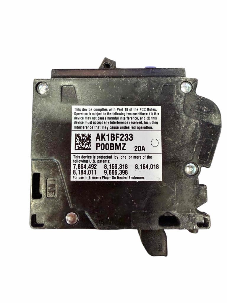 Siemens QA120AFCN 20A 1 Pole Combination Type Plug-On Neutral Circuit Breaker