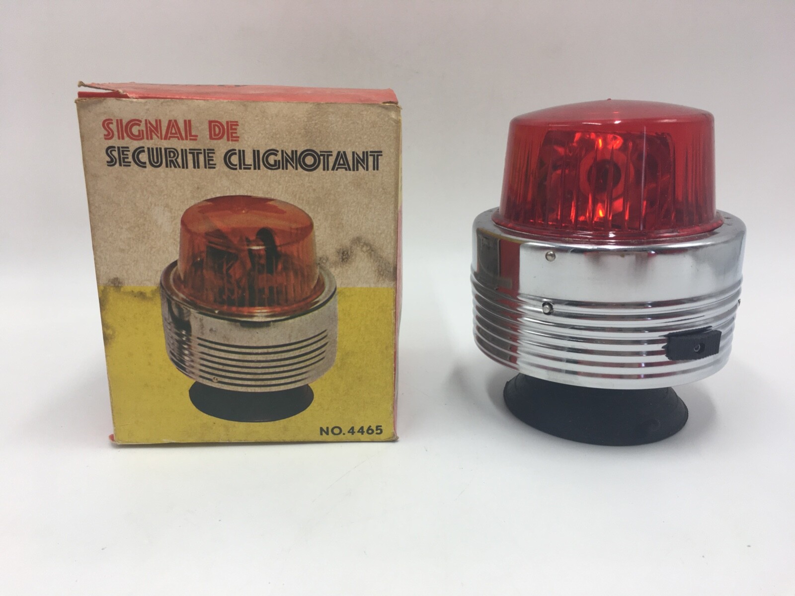 Vintage Deville Revolving Safety Signal in Original Box No 4465 Battery Operated