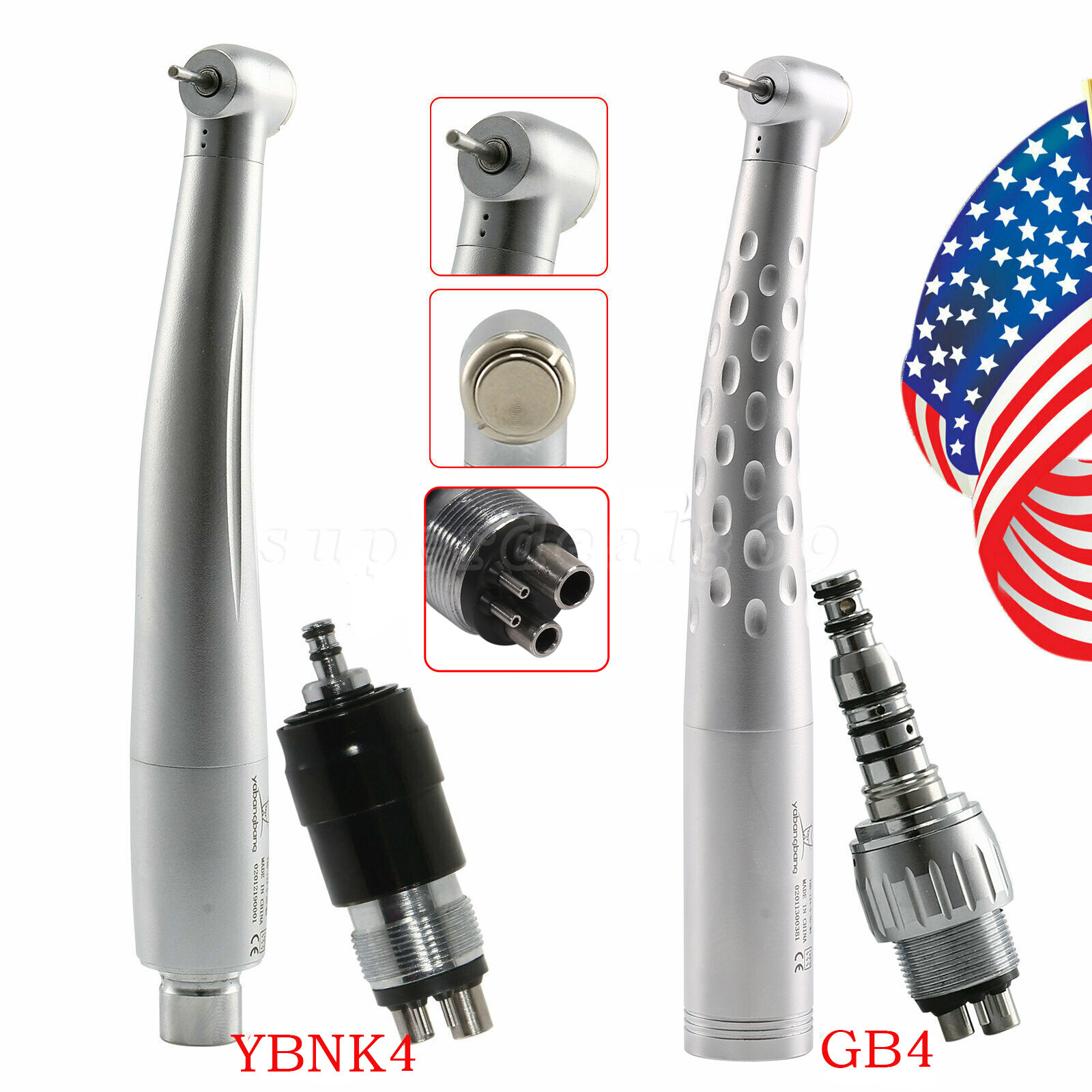 1-5Pcs Kavo/NSK Style Dental High Speed Handpiece w/ 4Hole Coupler GB4/YBNK4