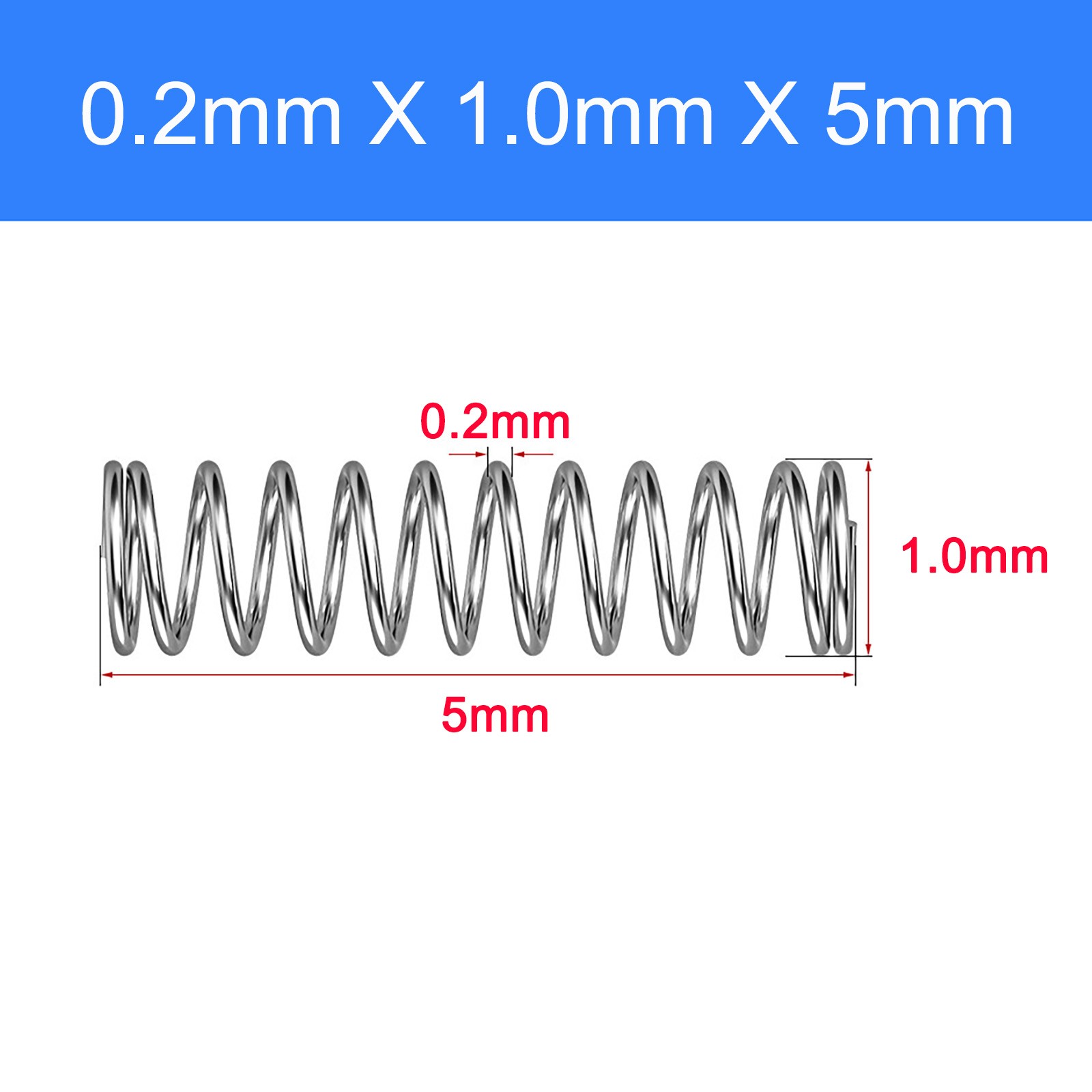 Micro Compression Spring 304 Stainless Steel 0.2mm Wire Tiny Miniature 5-25mm