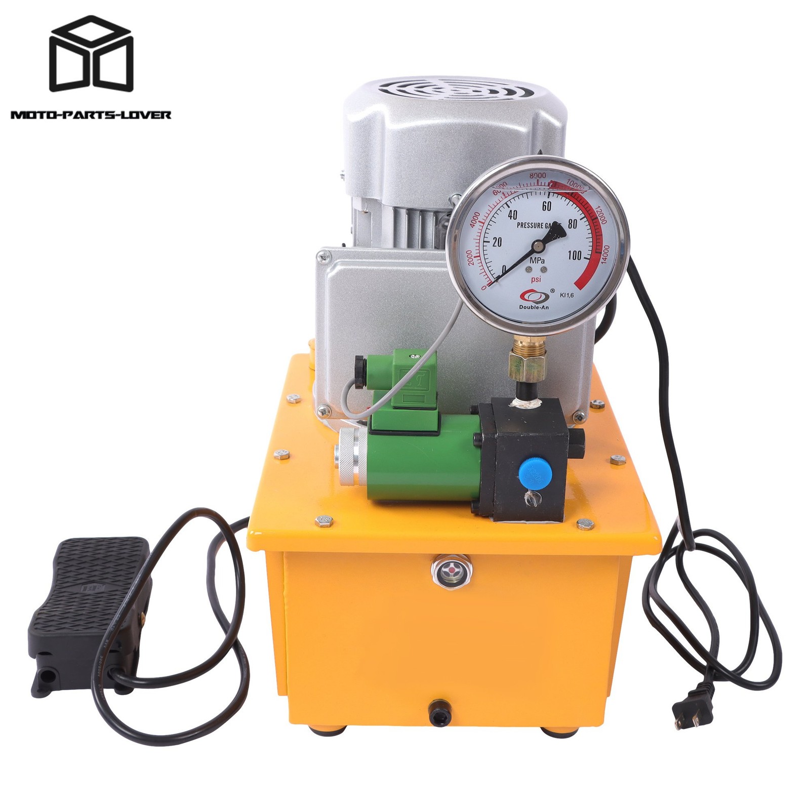 110V Electric Hydraulic Pump 10000PSI Single Acting 8L Flow 0.7L/min