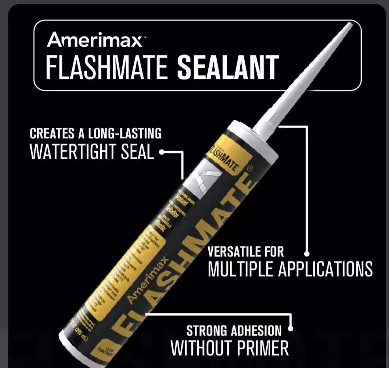 Amerimax Home Products FlashMate 10 oz. Clear Flashing Sealant (4 Pack) UZ