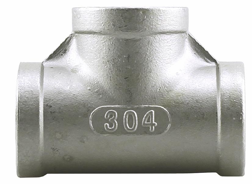 BOSHART SS304T-07 Tee 3/4″ SS ISO4144 FPT ANSI/ASME B1.20.1