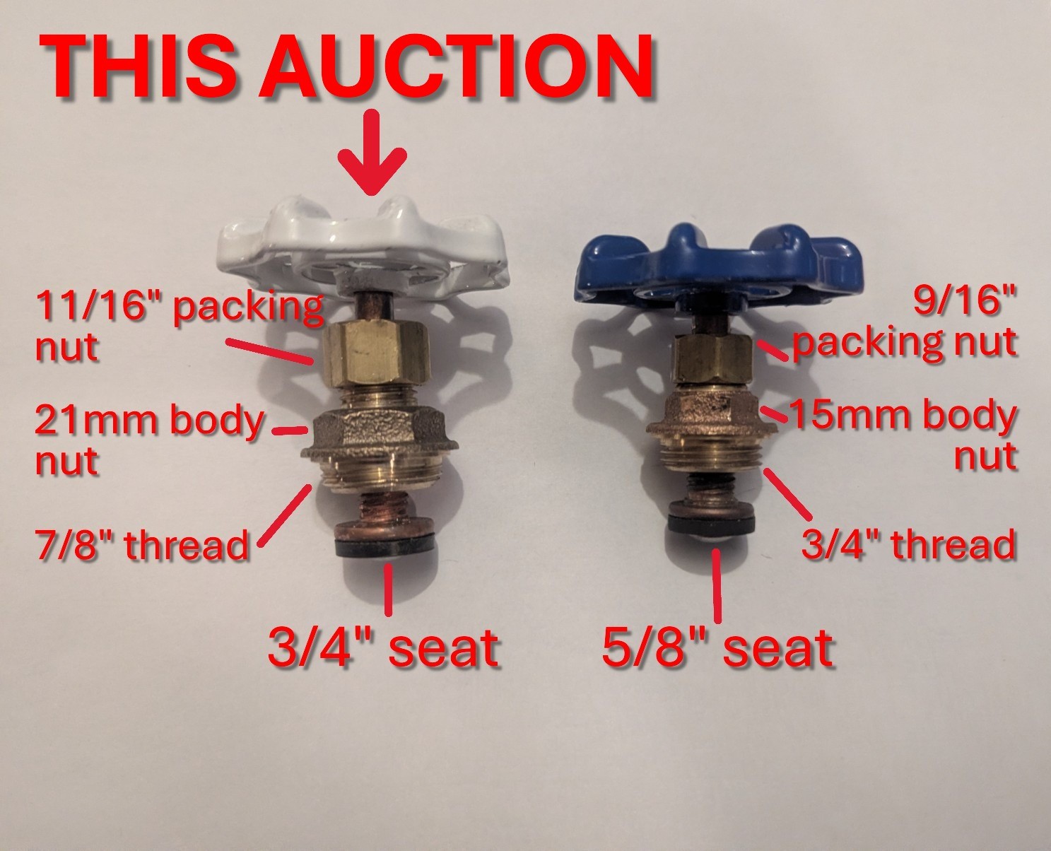 New genuine valve stem for 1/2″ and 3/4″ Nibco (larger ver)! Fix the drip!