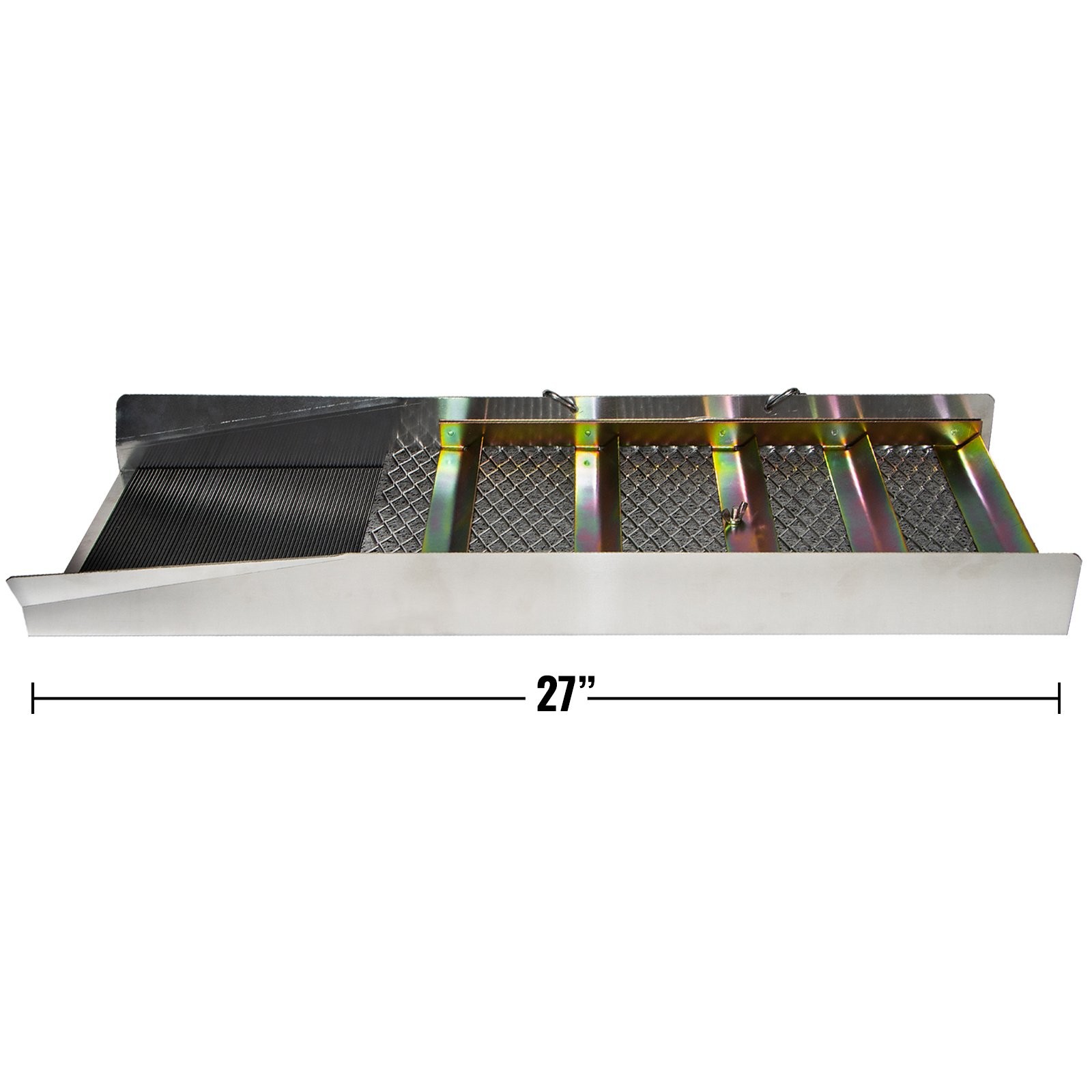 ASR Outdoor 27″ Compact Aluminum Sluice Box with Flared Mouth Gold Prospecting