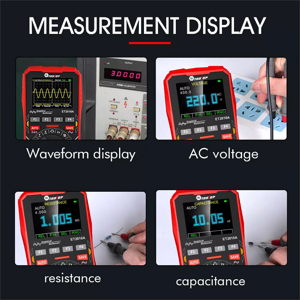 2in1 Oscilloscope Multimeter Digital Display Handheld Oscope Meter 1Mhz E3I8 28