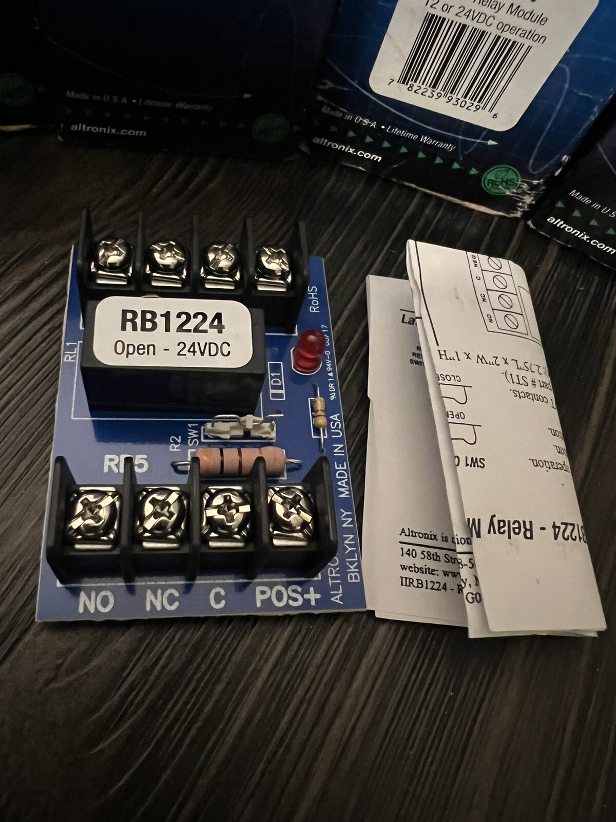 Lot of 5 ALTRONIX RB1224 Relay Module 12/24VDC 75Ma DPDT / New / Aged Box