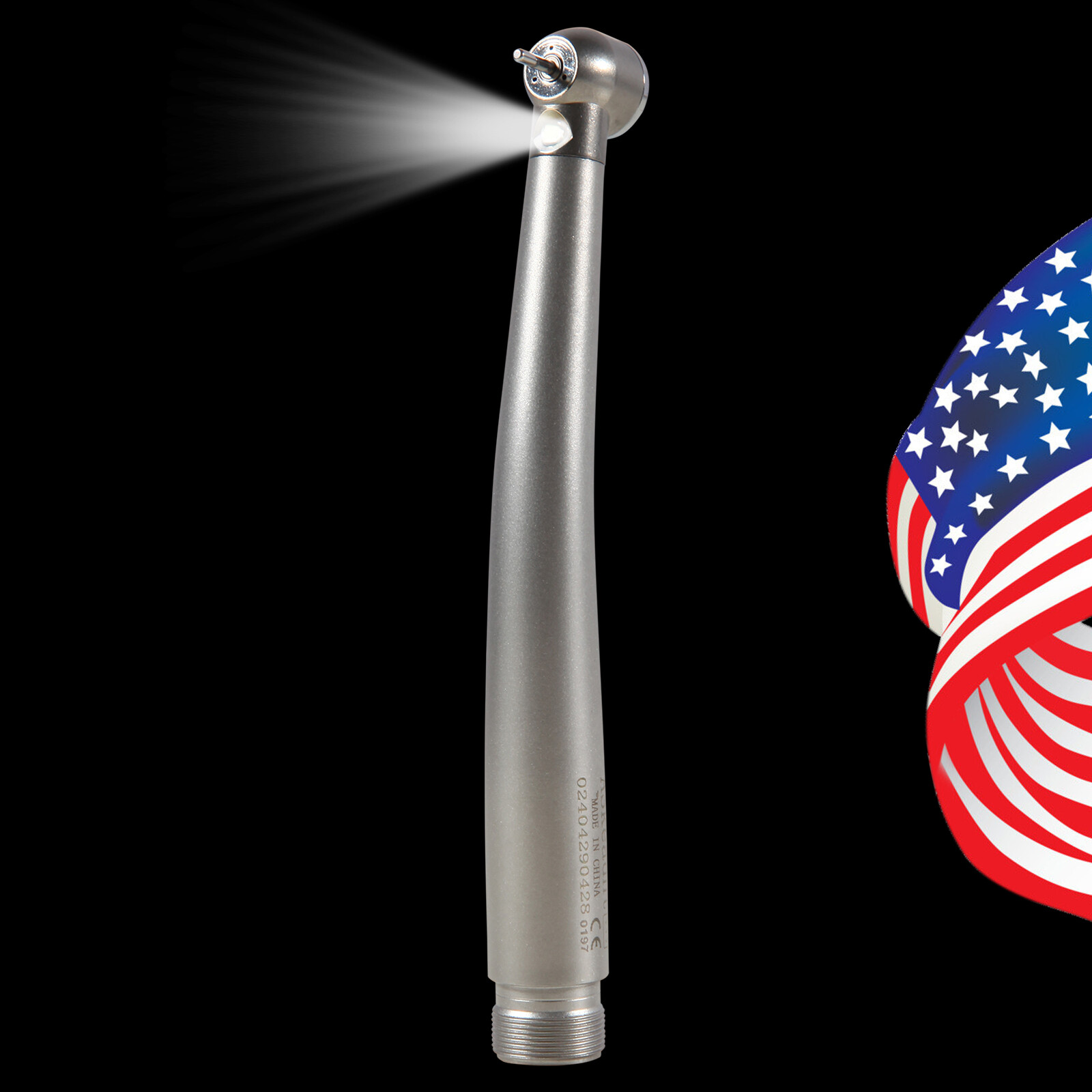 Dental LED Optic E-generator Push Handpiece High Speed Turbine 2 HOLES Borden