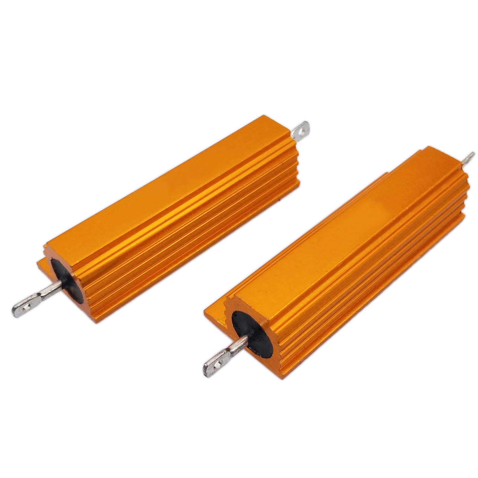 2x 100 ohm 100R 100W Watt Aluminum Housed Metal Case Wirewound Resistor