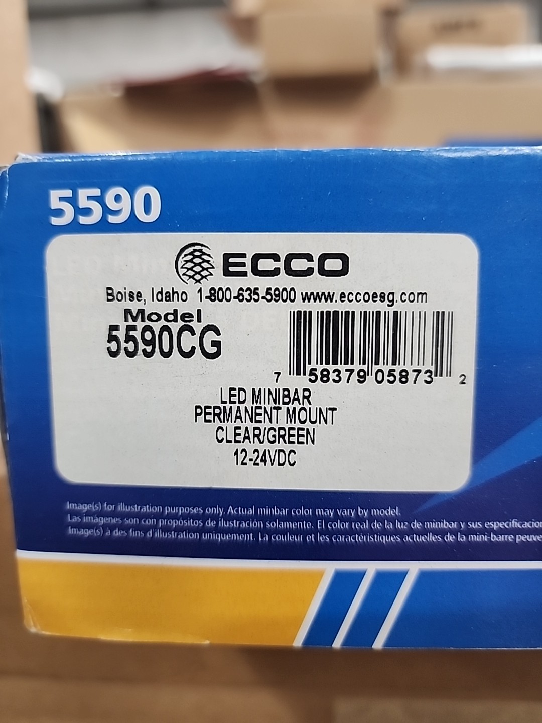 ECCO 5590CG LED Minibar – Permanent Mount – Clear/Green – 12V/24V