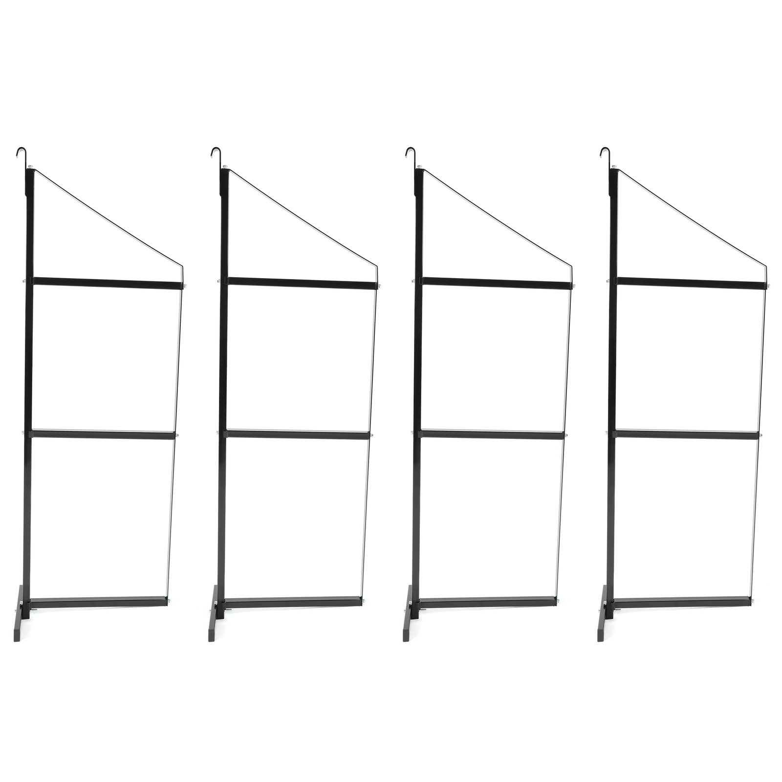 4 Pack Black Cargo Shipping Container Shelving Shelf Brackets Universal Fitment