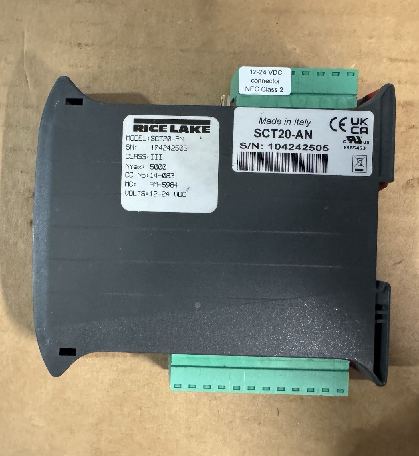 Rice Lake SCT20 SCT20-AN CONFIGURABLE SIGNAL CONDITIONING TRANSMITTER